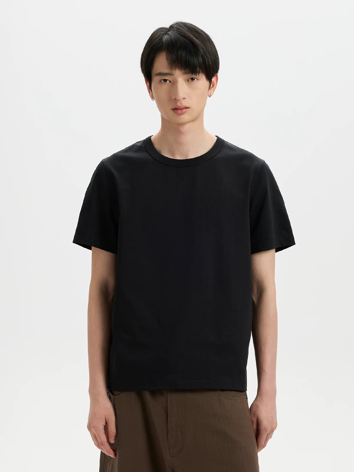 BUTTBILL Front Shoulder Cool Small Neckline Tee