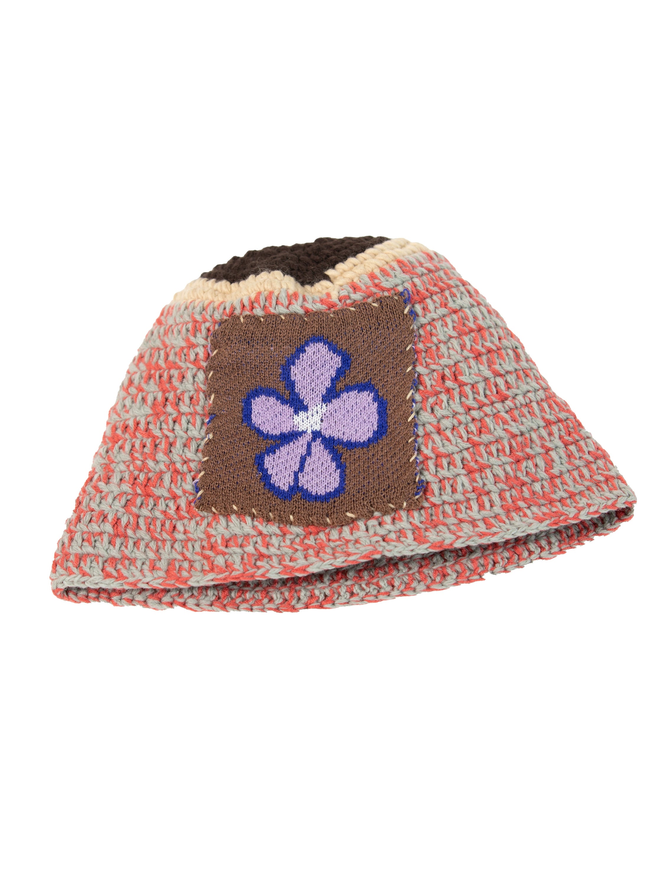 RHOMEHOUSE Hand Stitched Cloth Knitted Bucket Hat