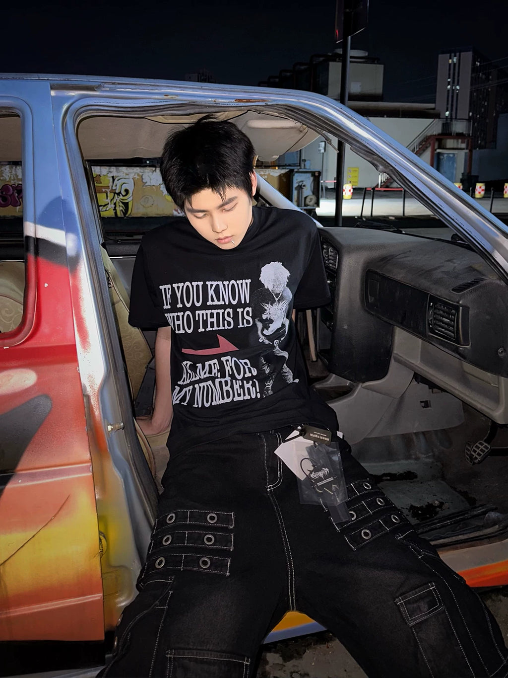 REMAKE Portrait Slogan Printed Short Sleeve T-Shirt