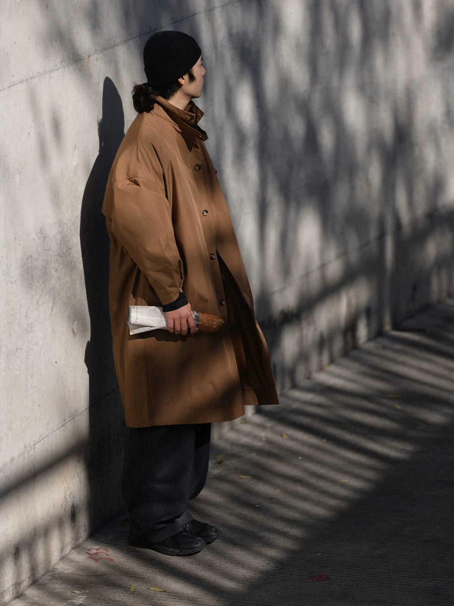 NOEARS Retro Medium and Long Thin Loose Trench Coat