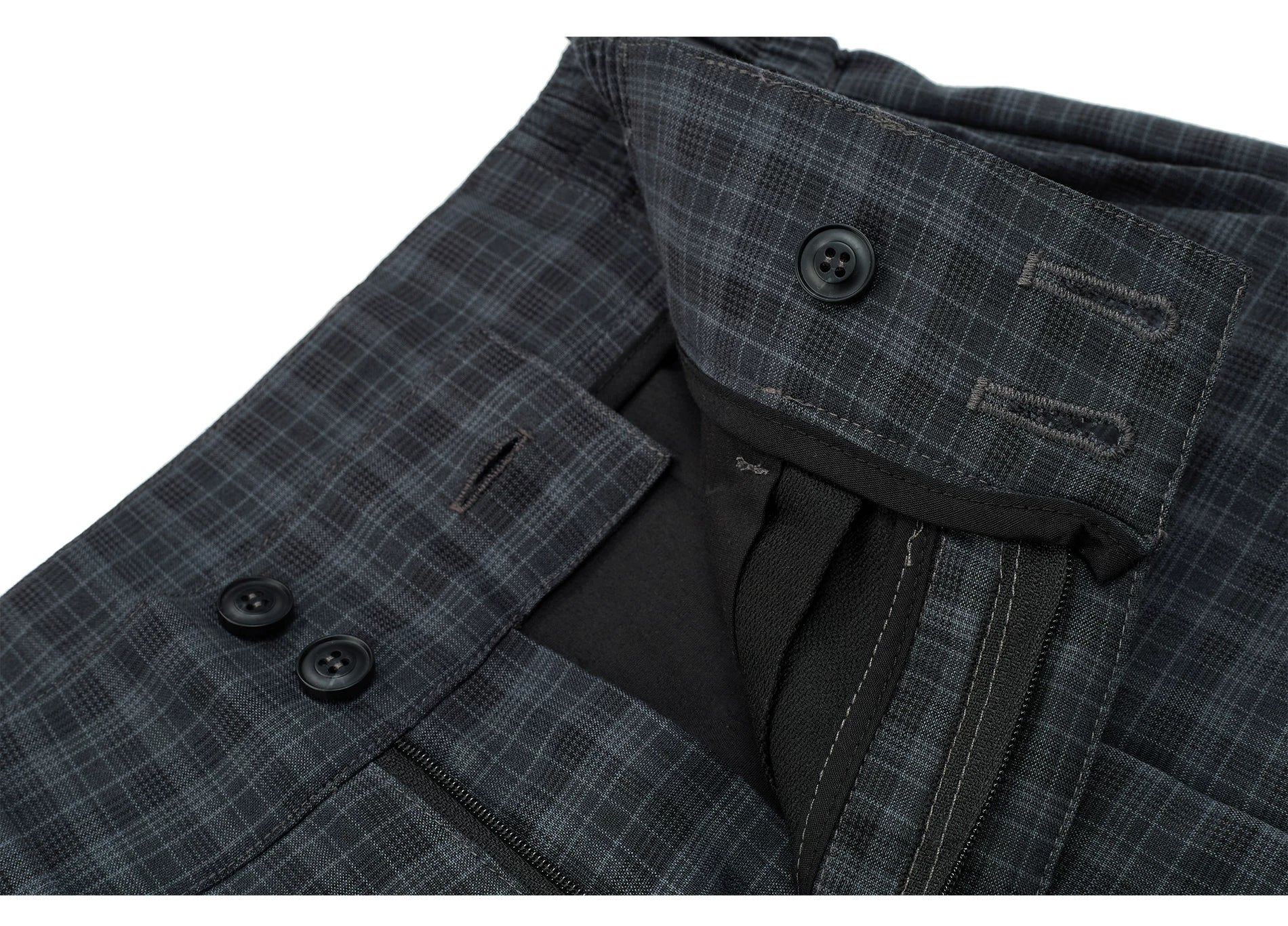 Esaias Vintage Plaid Casual Straight-leg Wide-leg Trousers