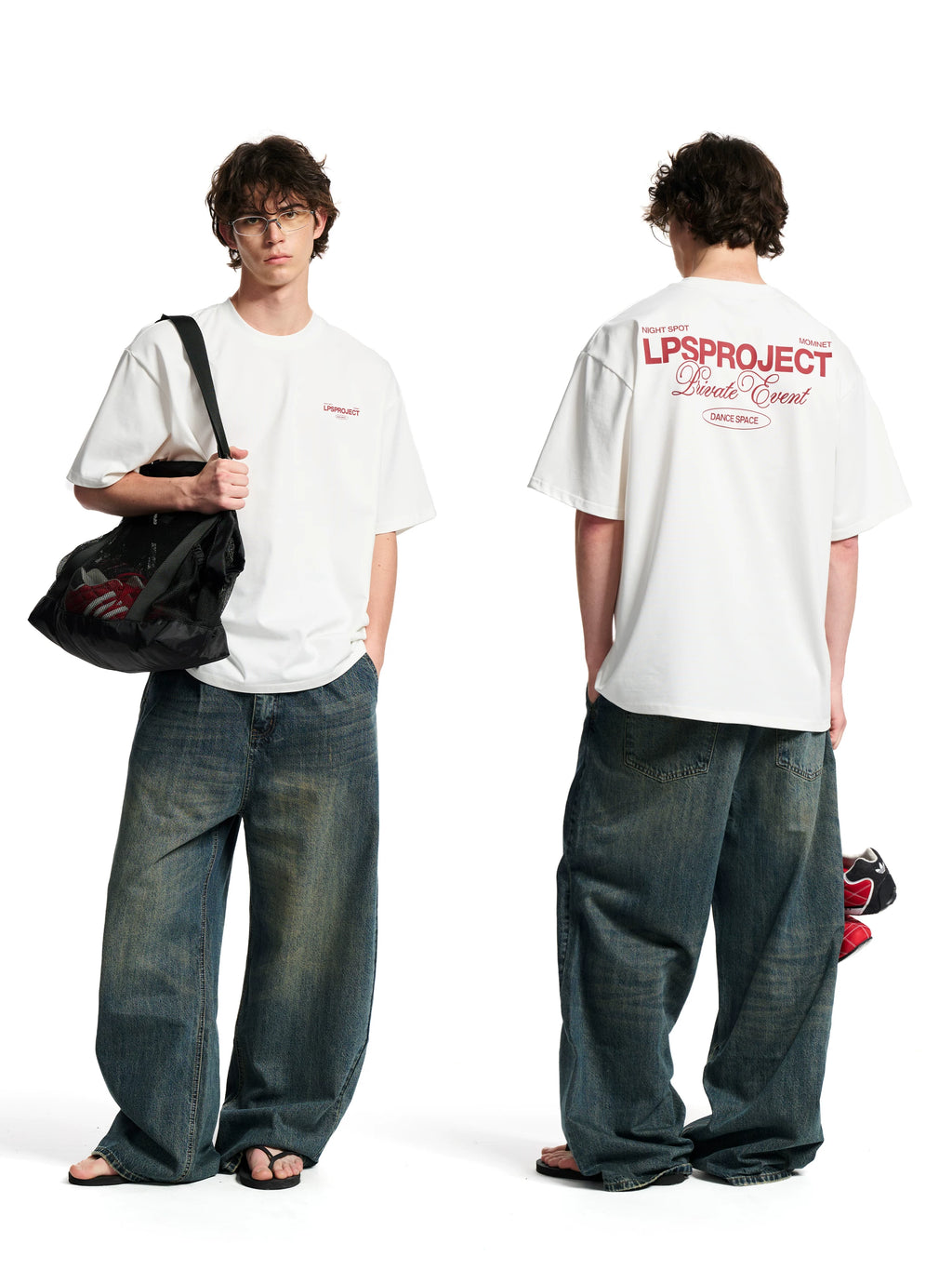 Big Printed Letters on The Back of Loopsoon Versatile Tee