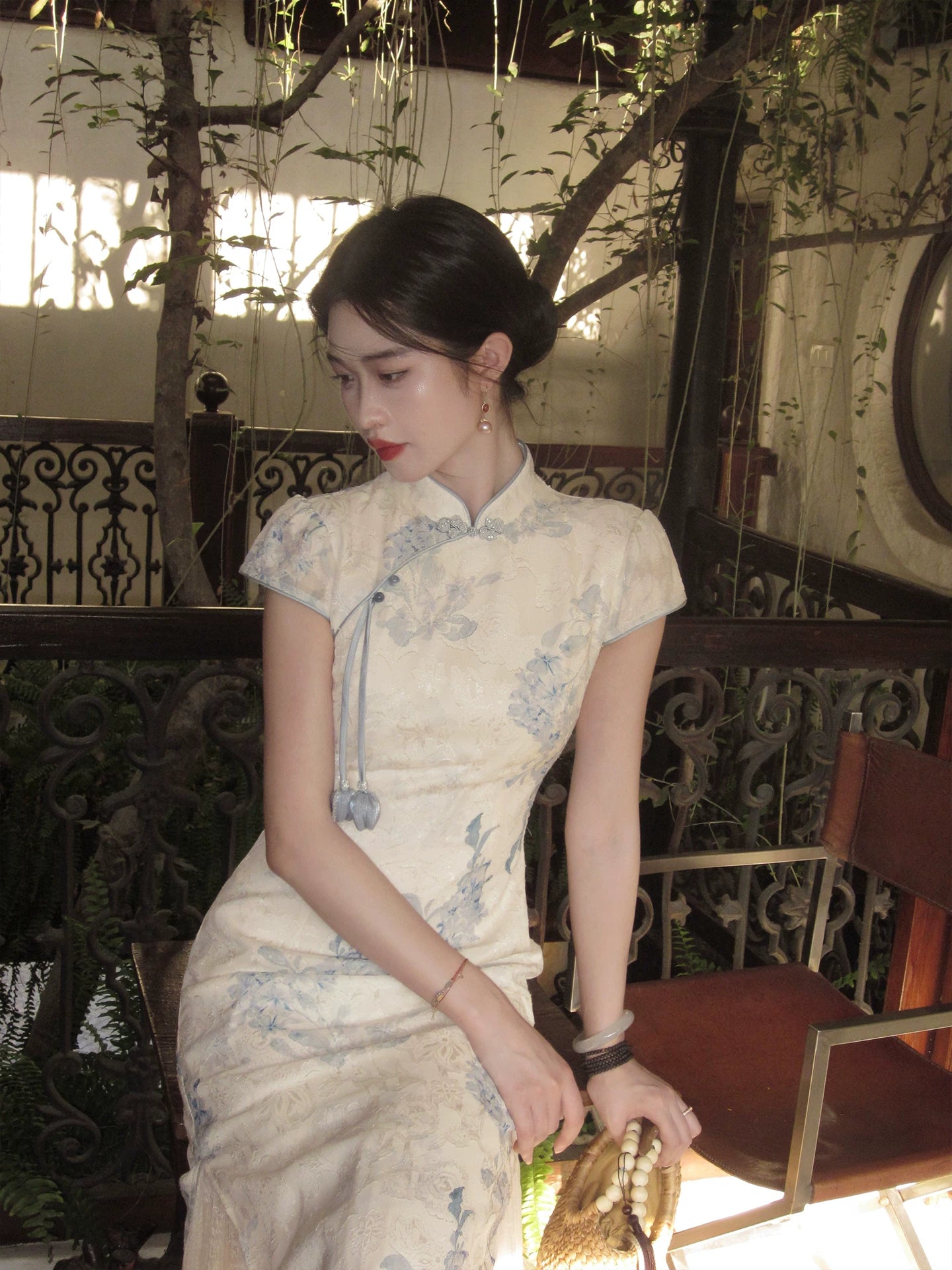 ZIHE Floral Improved Cheongsam Dress