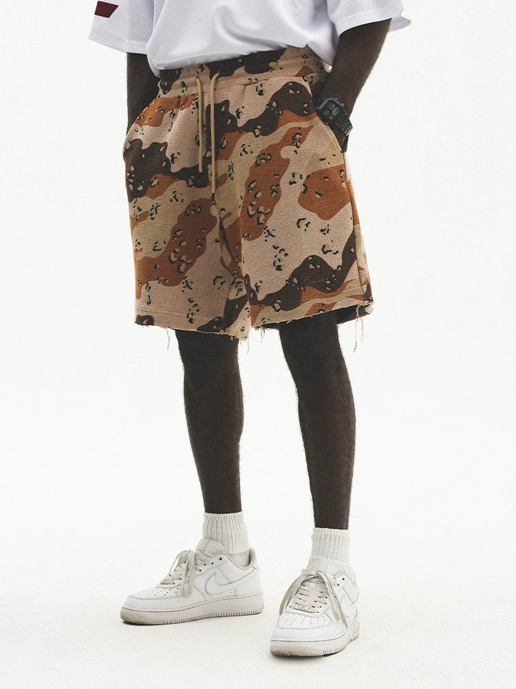 UNTILWERICH Terry Camouflage Sports Drawstring Slacks