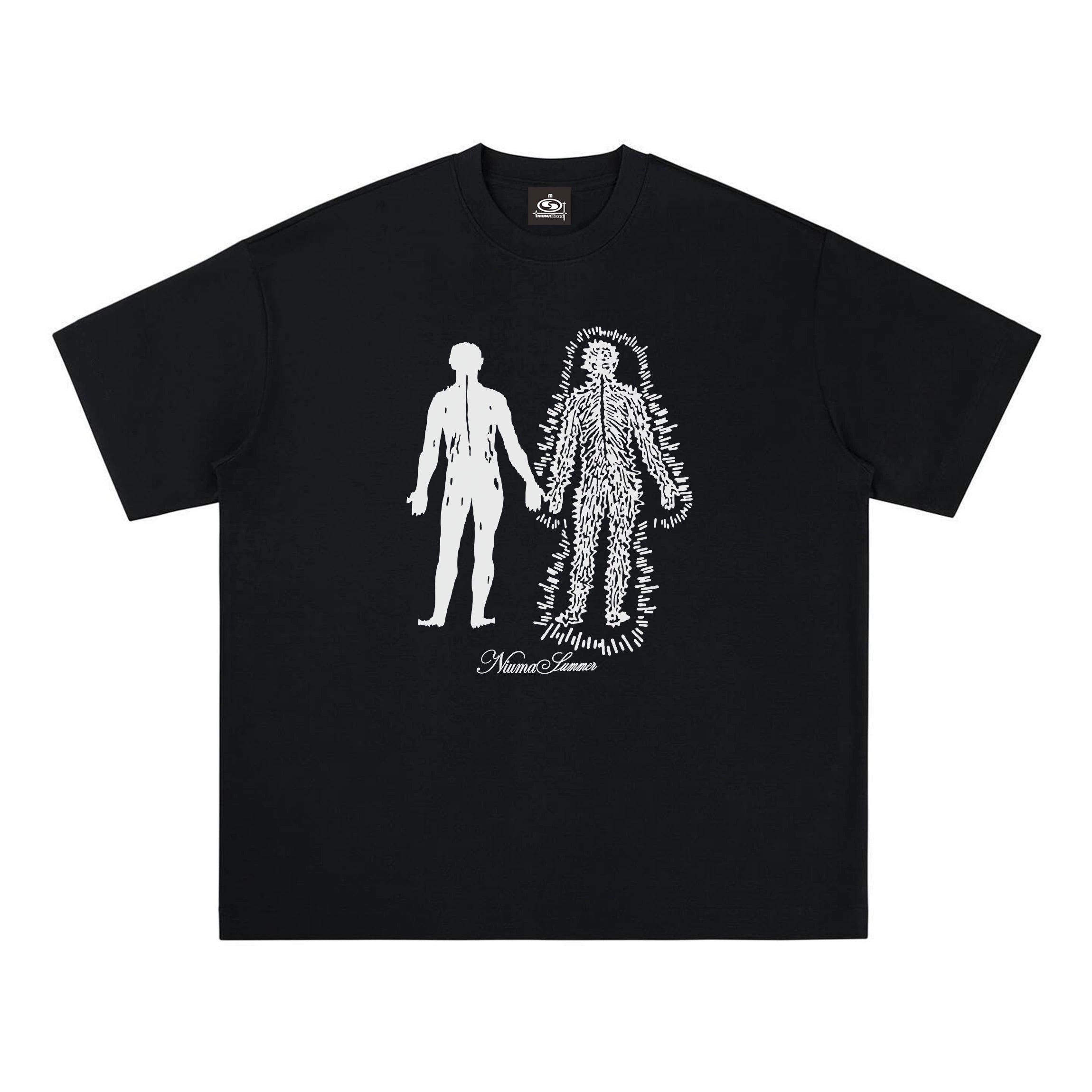 (NMK) Parallel Particle Humanoid Pure Cotton Tee