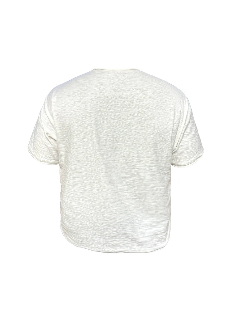 JCAESAR Breathable Short Crimping Water Stain Printing Tee
