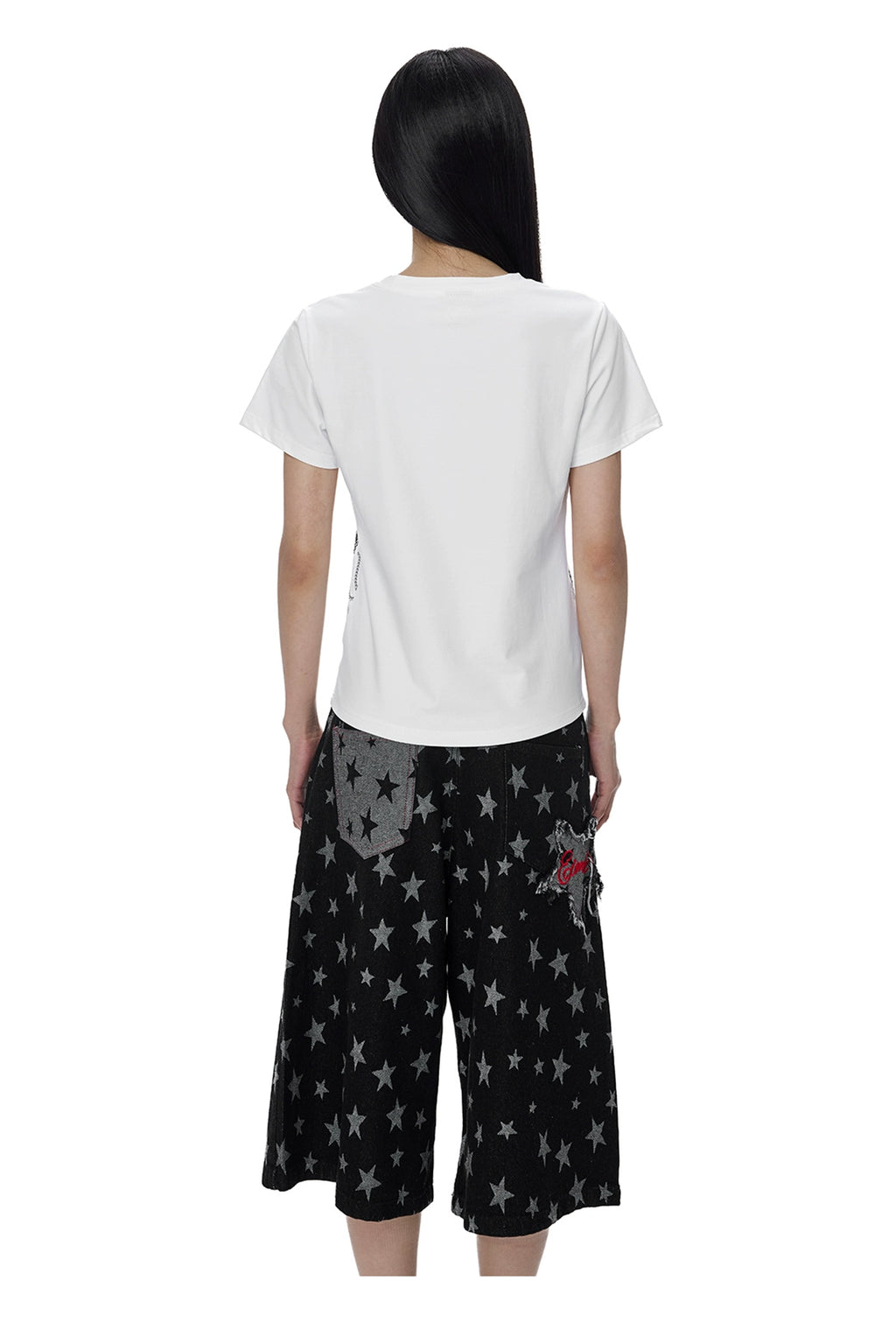 EZEK Cartoon Cat Print Slim Tee