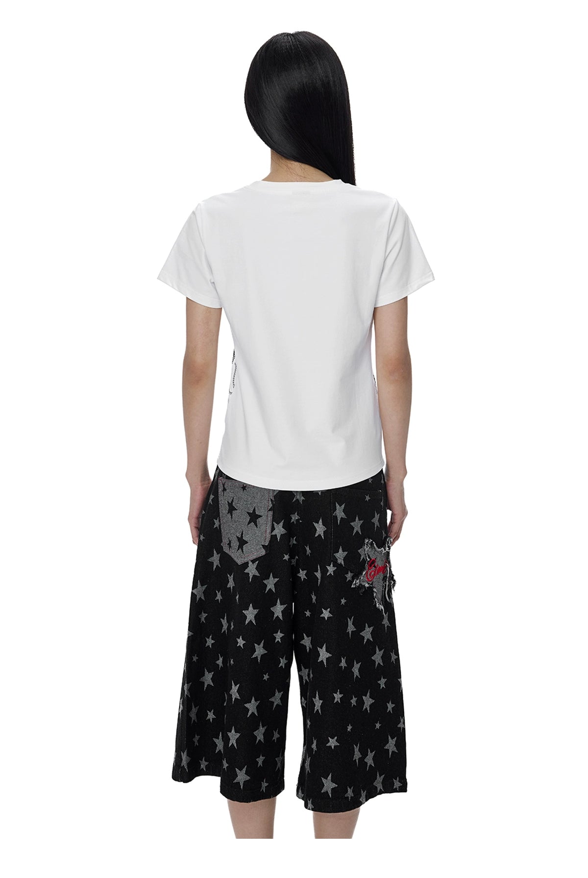 EZEK Cartoon Cat Print Slim Tee