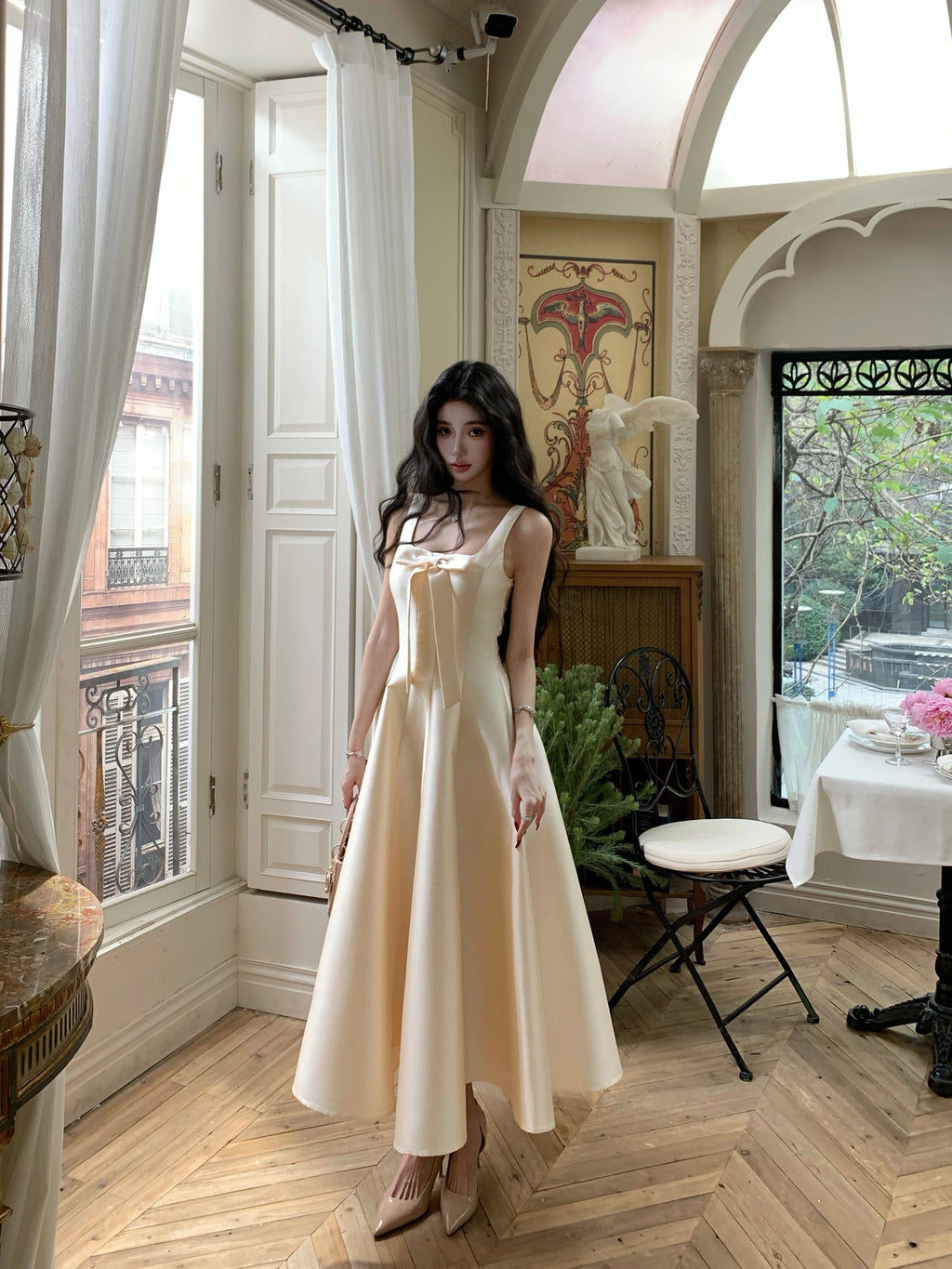 Barb Chill Large Skirt Satin Dress