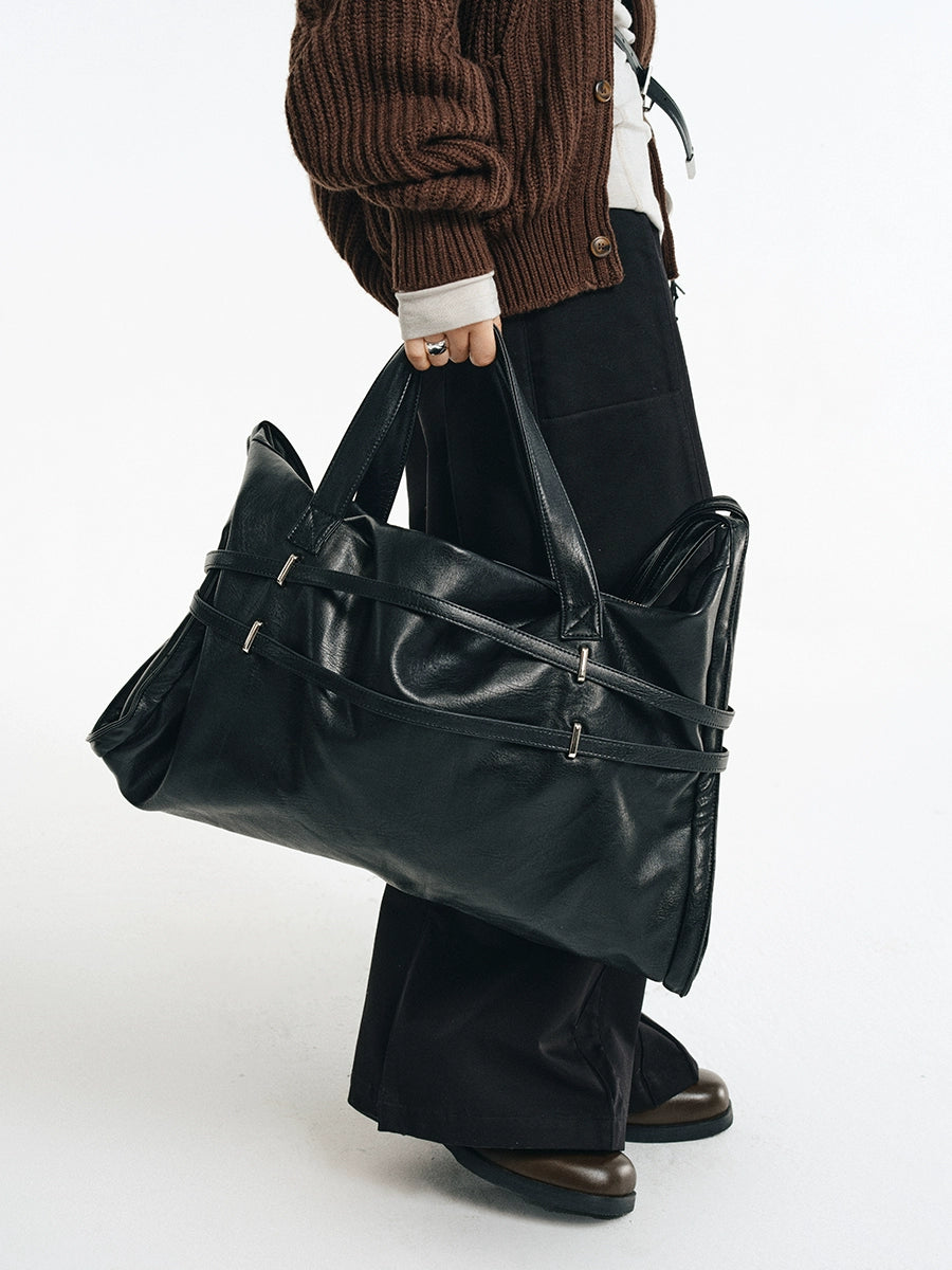 LIMPIDOCULUS Textured Eco-friendly PU Shoulder Large Capacity Bag