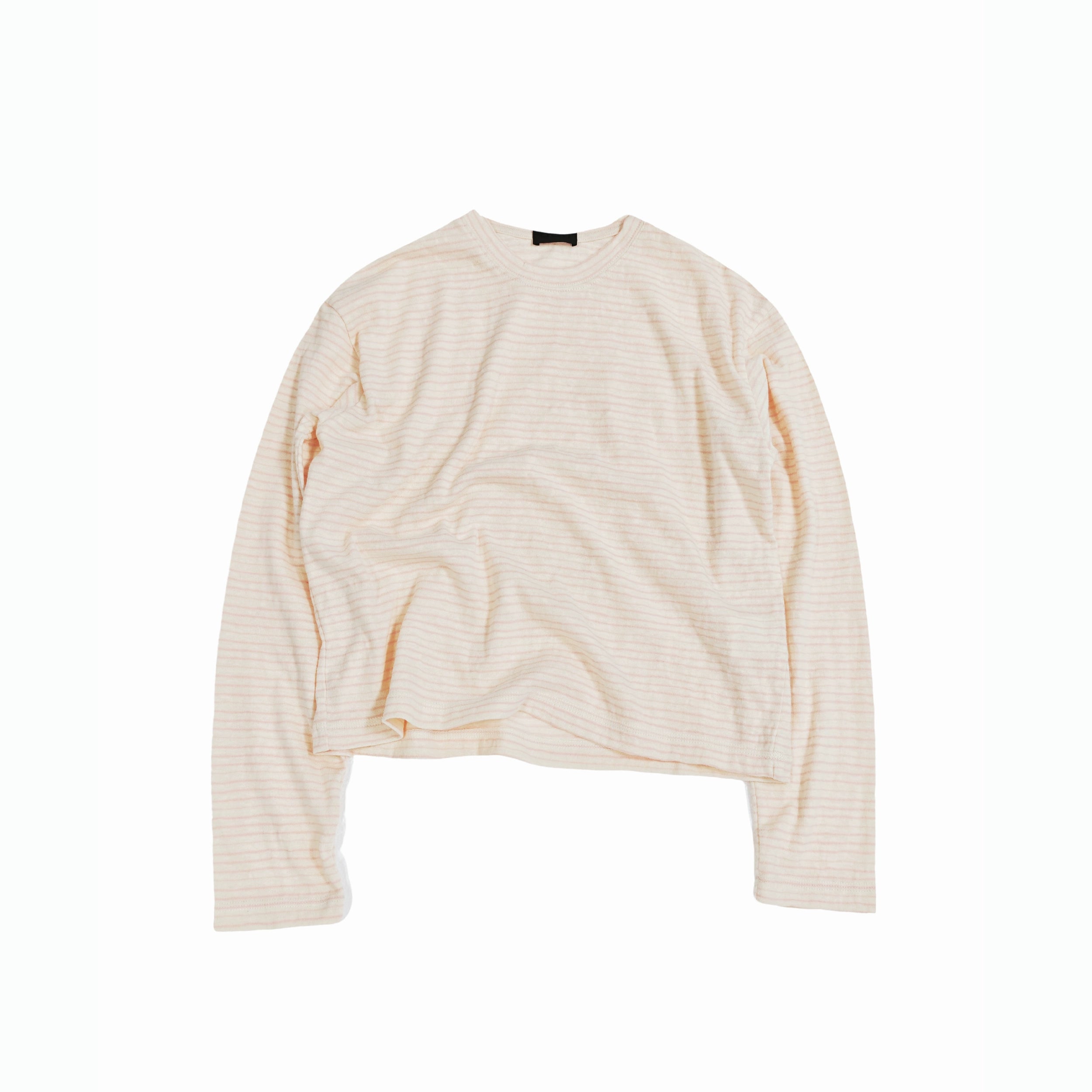 PLUS NO LOGO Casual Striped Crew Neck Long Sleeve