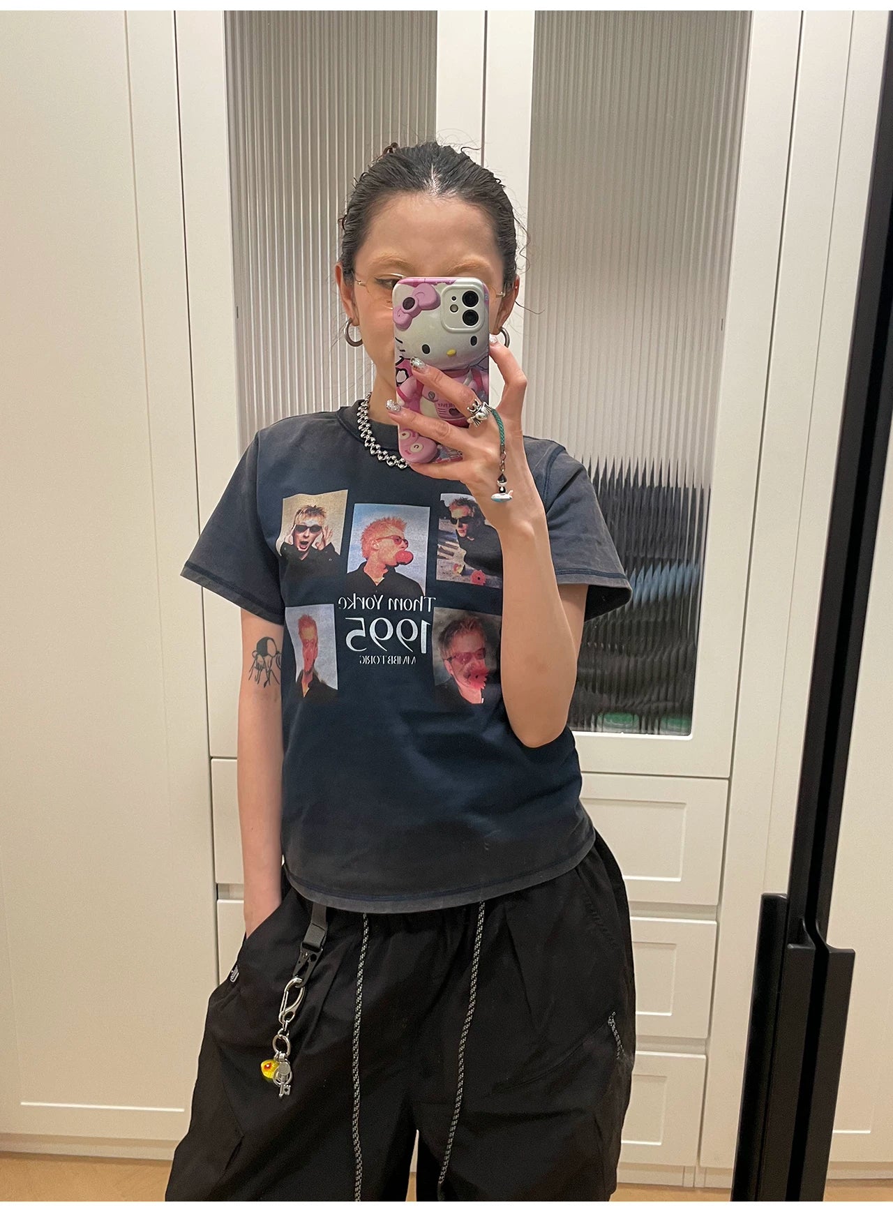 MMBBT Character Print Casual Round Neck Tee