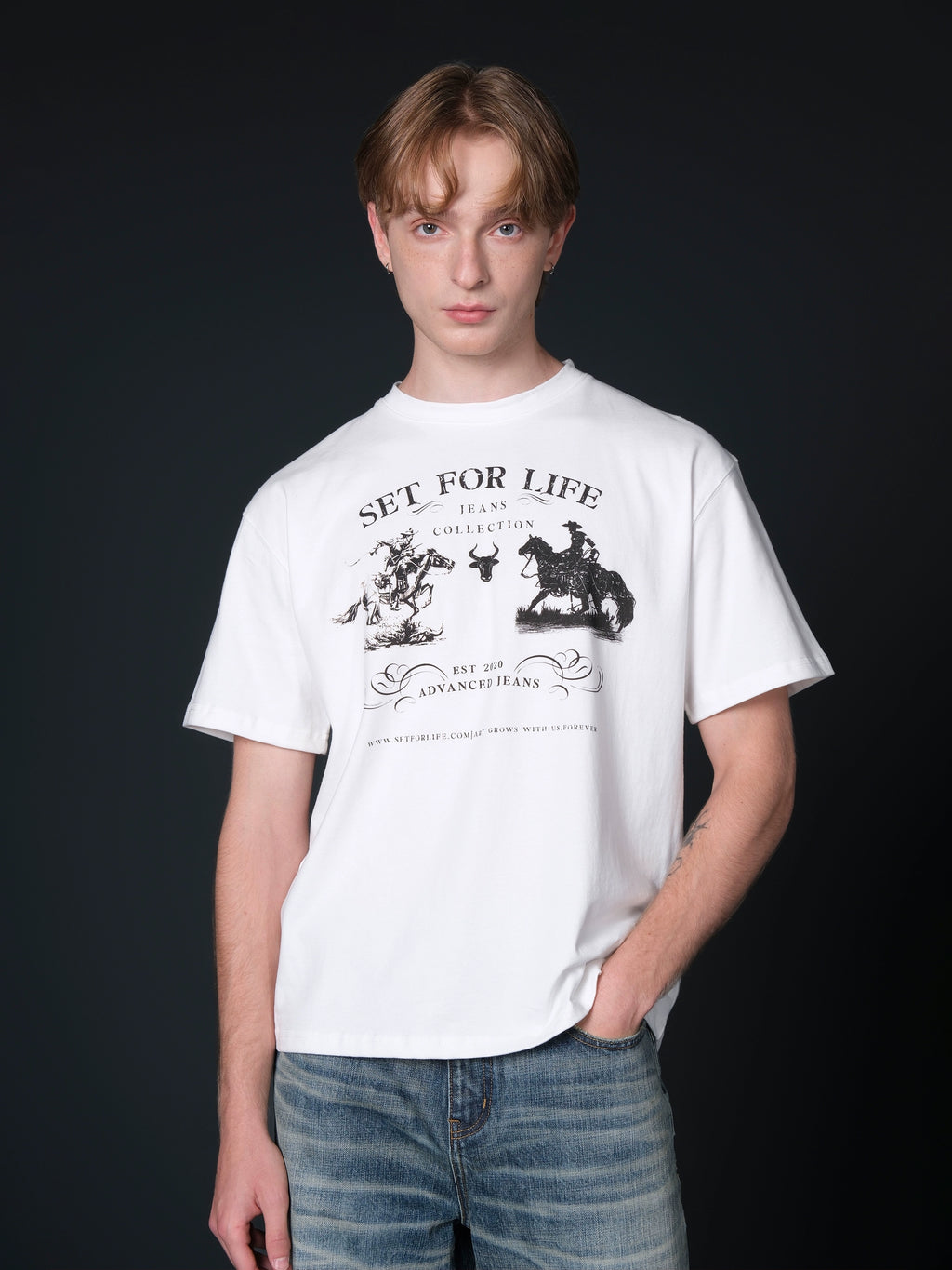 Set for Life Themed Commemorative Print Polished Tee