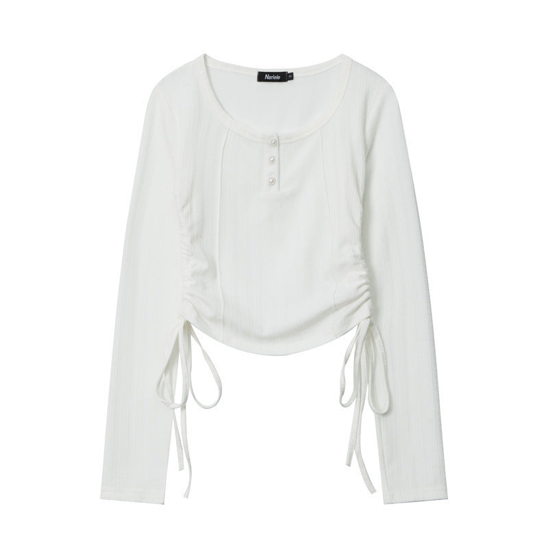 Nariele American U-neck Niche Drawstring Hottie Top