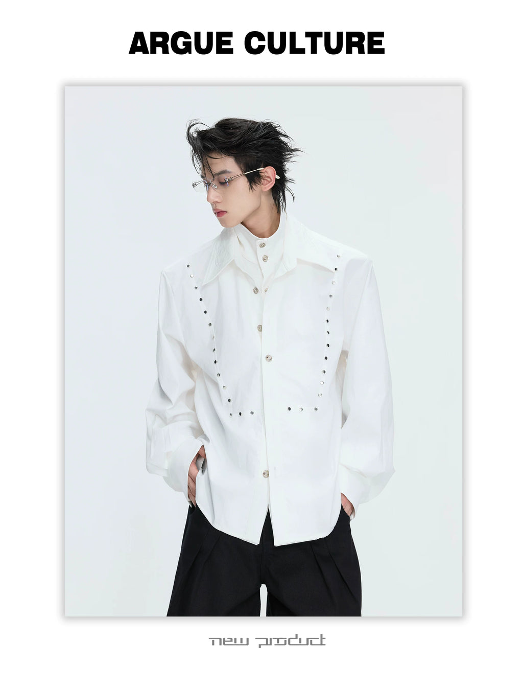 ArguECulturE Embroidered Fake Two-piece Shirt
