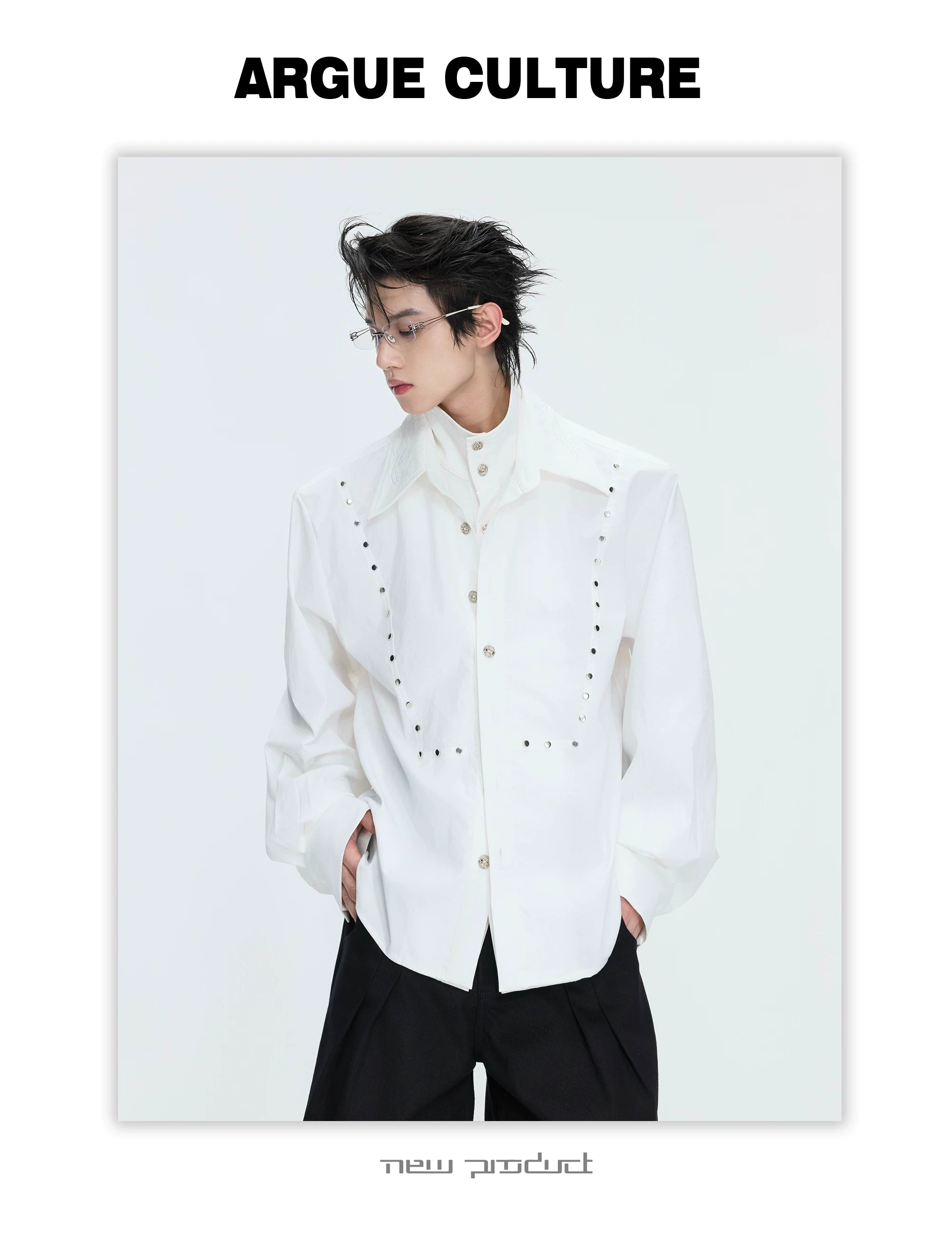 ArguECulturE Embroidered Fake Two-piece Shirt