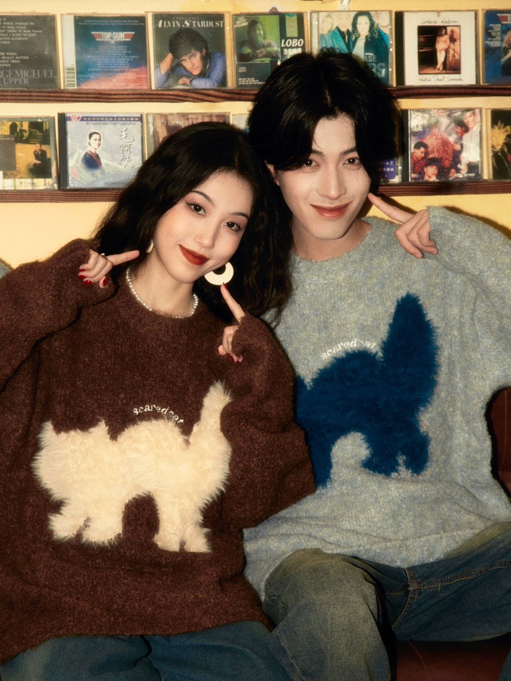 ALOHA Retro Hand-painted Jacquard Sweater