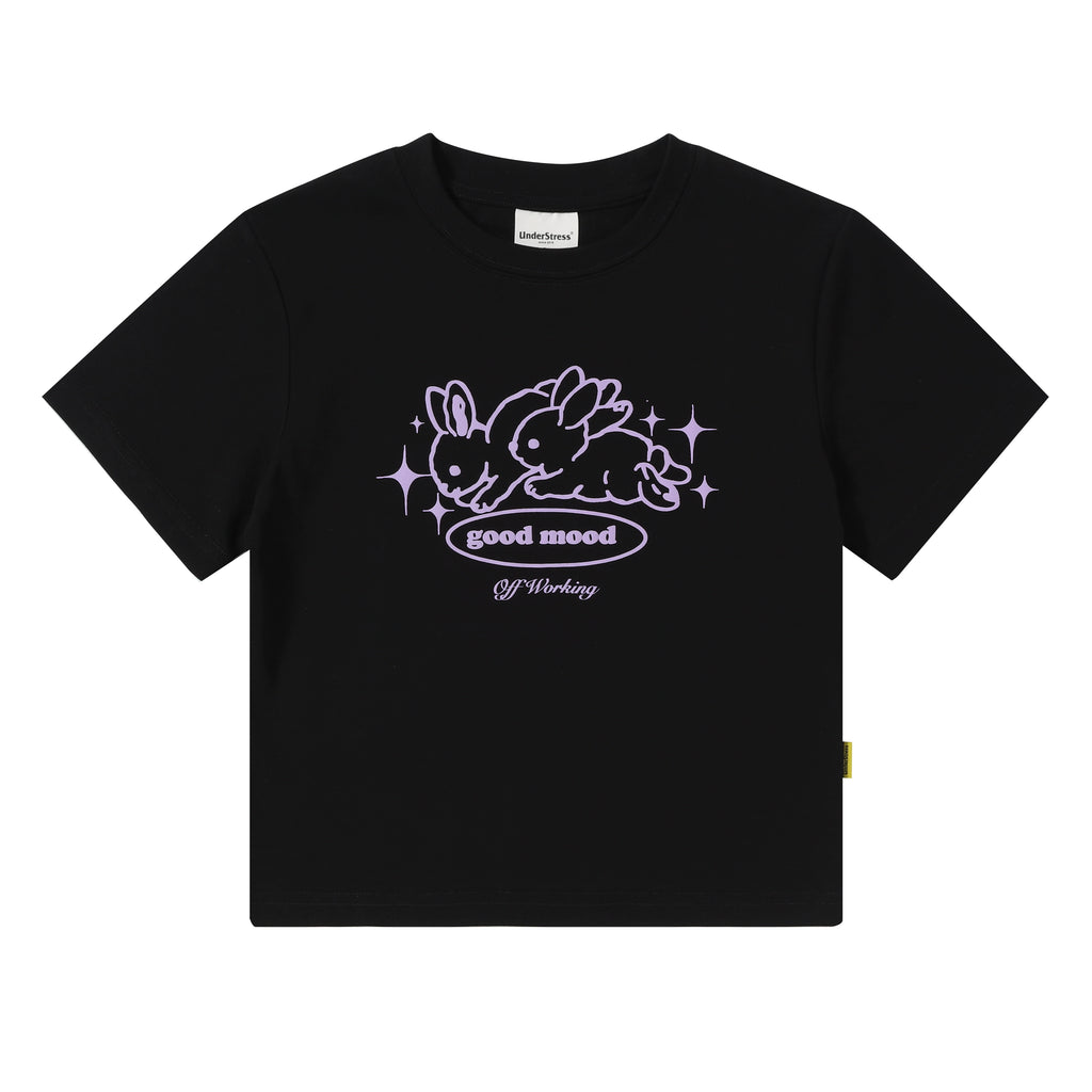 UnderStress Running Rabbit Short Printed Tee