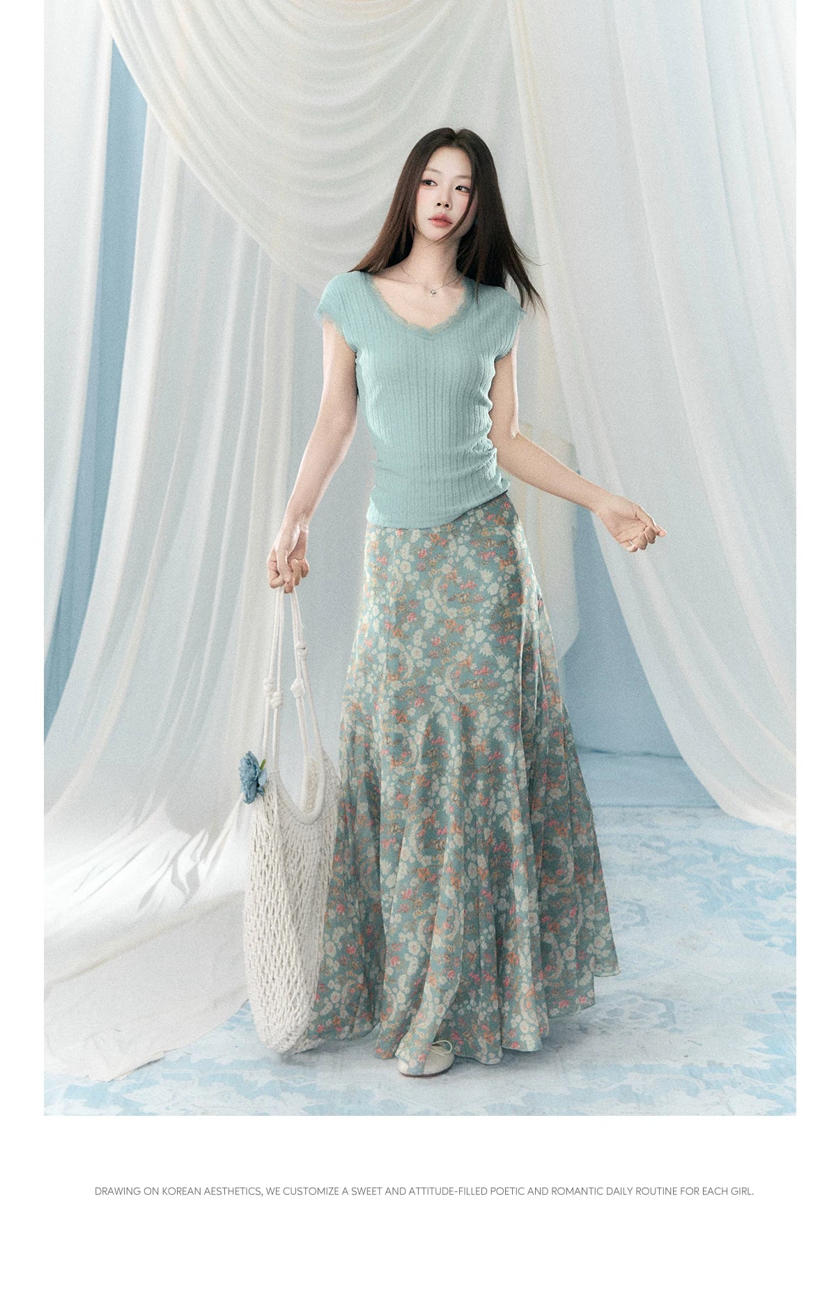 Wildberry Vintage High Waist Floral Skirt
