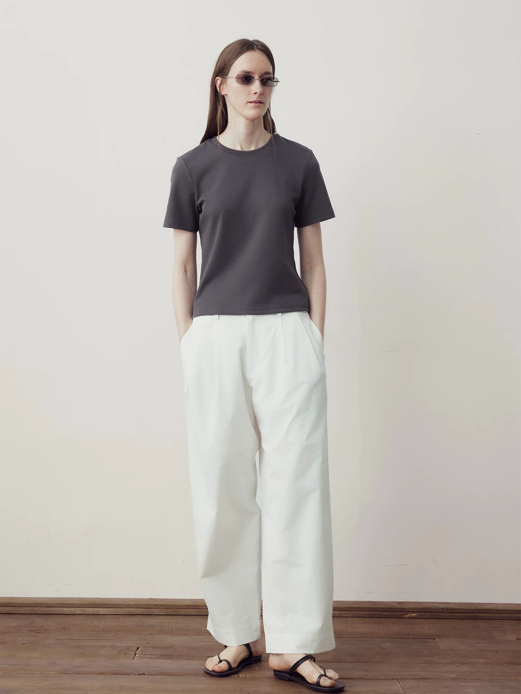 COLN Wide-leg Versatile Casual Pants