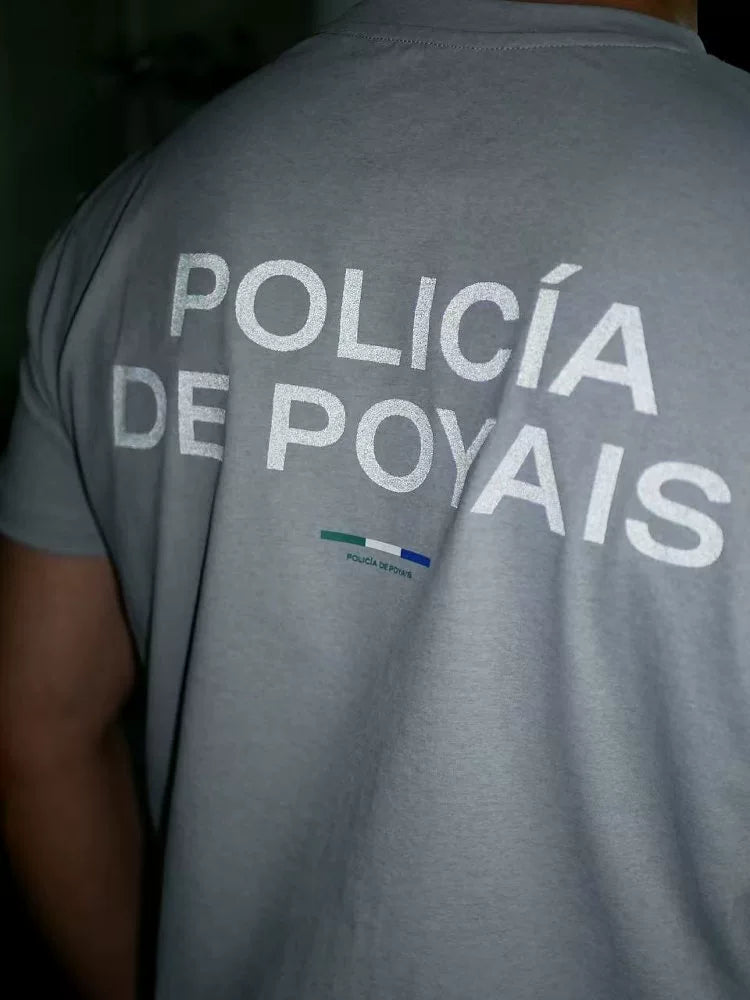 NO LOGO Strip Reflective Printed Front Shoulder Tee