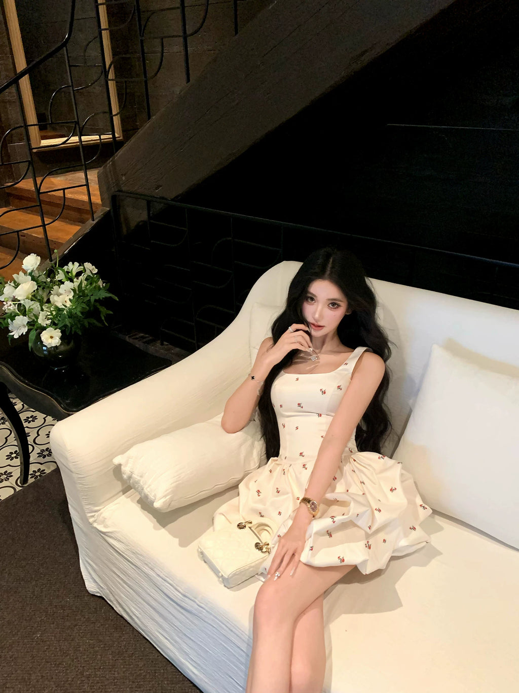 Barb Chill Waist Suspender Dress