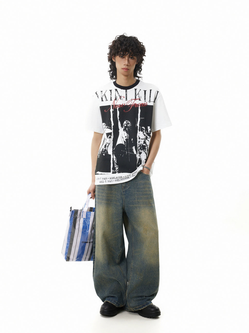 BTSG Retro Washed Yellow Mud Vertical Scimitar Jeans