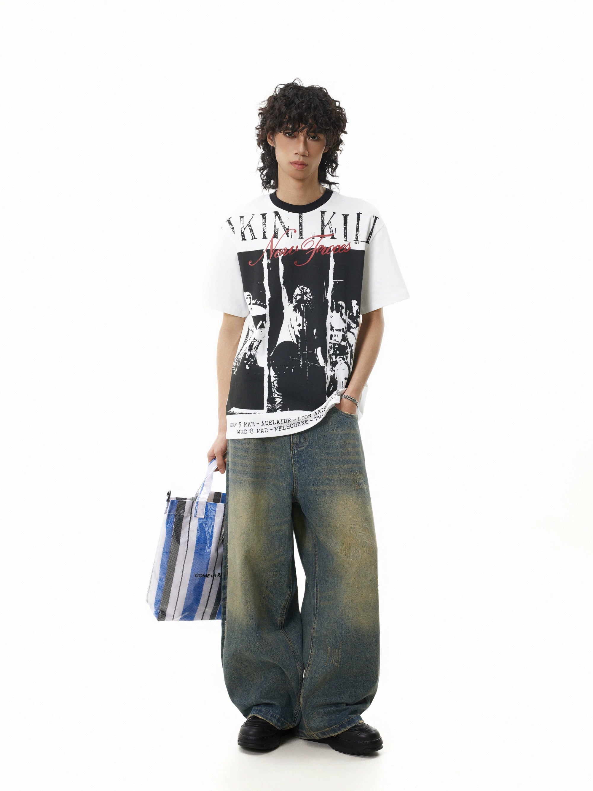 BTSG Retro Washed Yellow Mud Vertical Scimitar Jeans