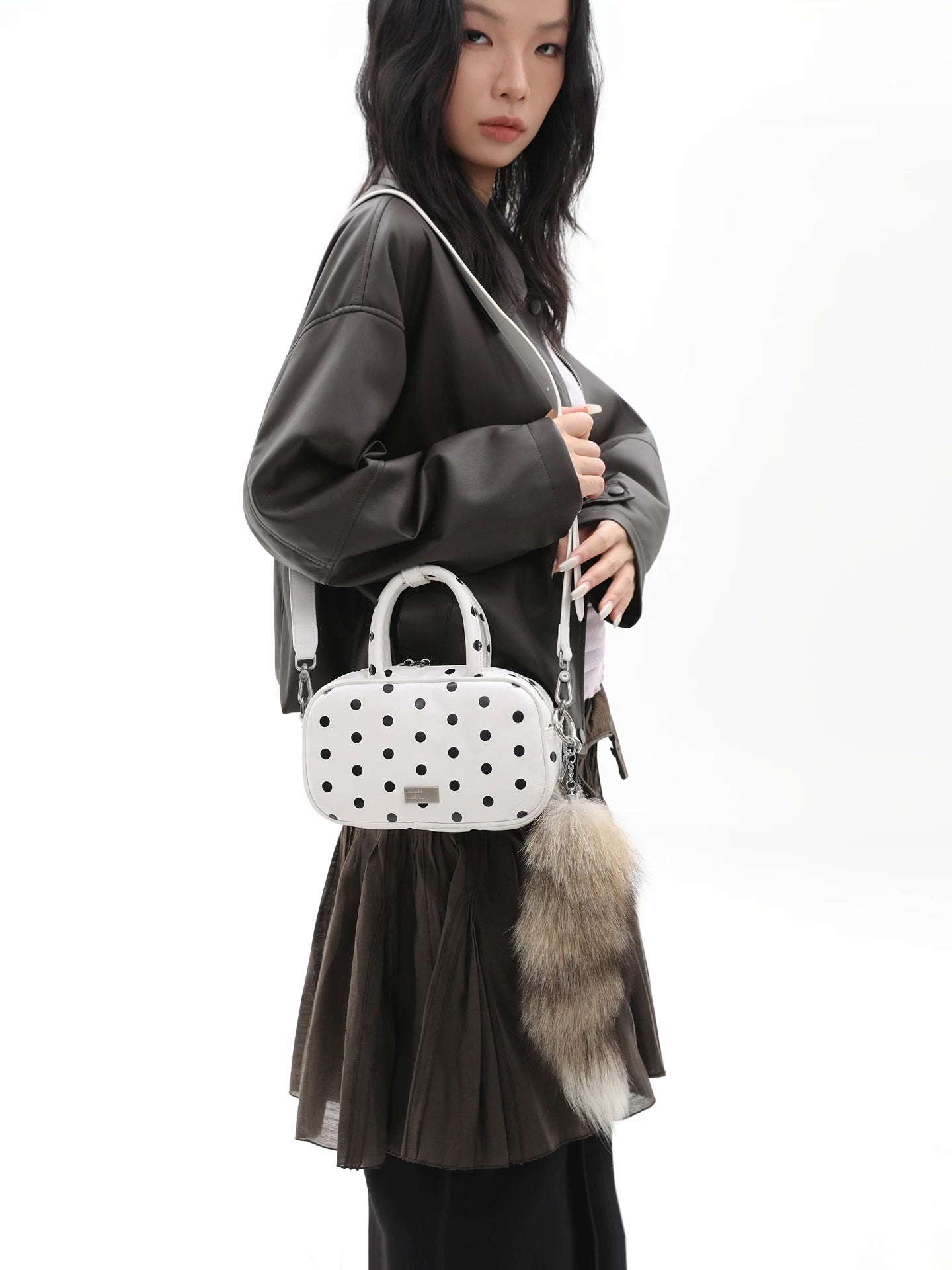 JANDRESS Polka Dot Portable Messenger Bag