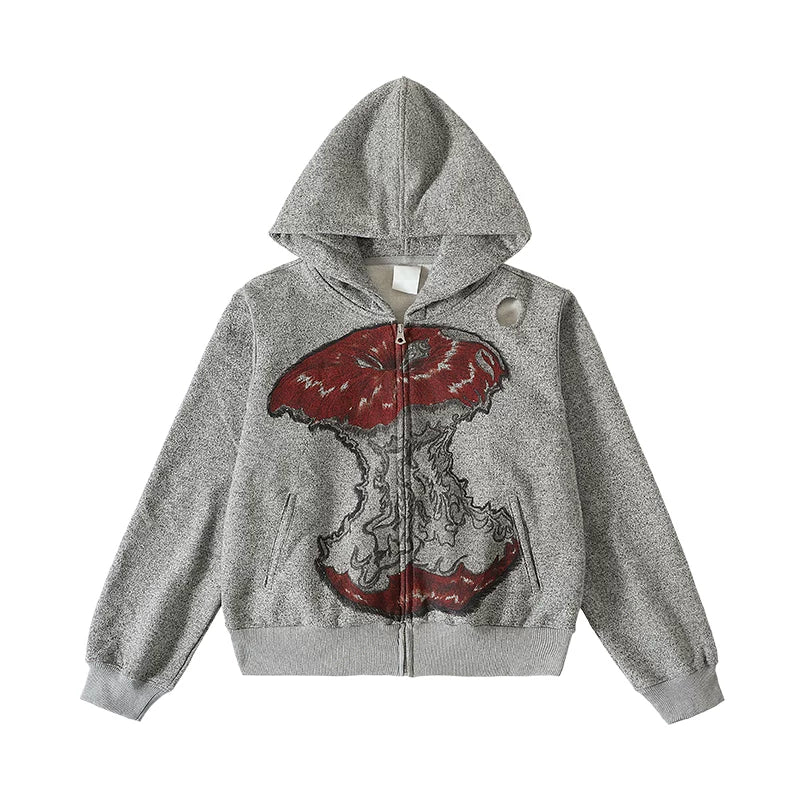 CONP Vintage Fleece Hooded Short Sweater