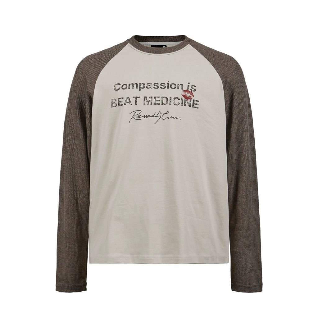 Remedy Letters Old Contrasting Color Shoulder Sleeves Long Sleeves