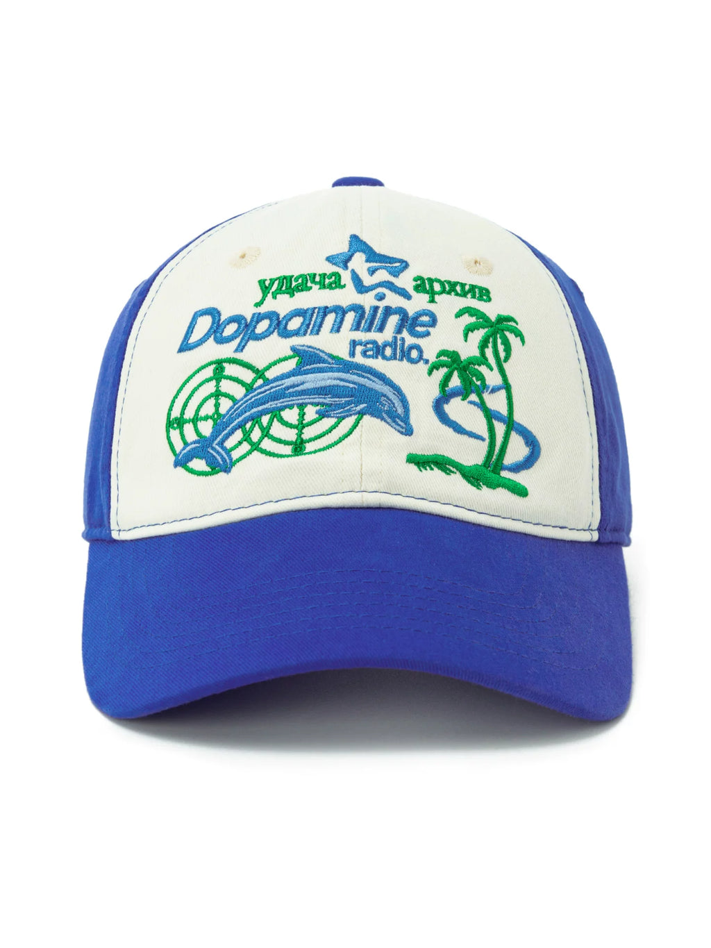 LUCKUP Dolphin Embroidered Contrasting Baseball Cap