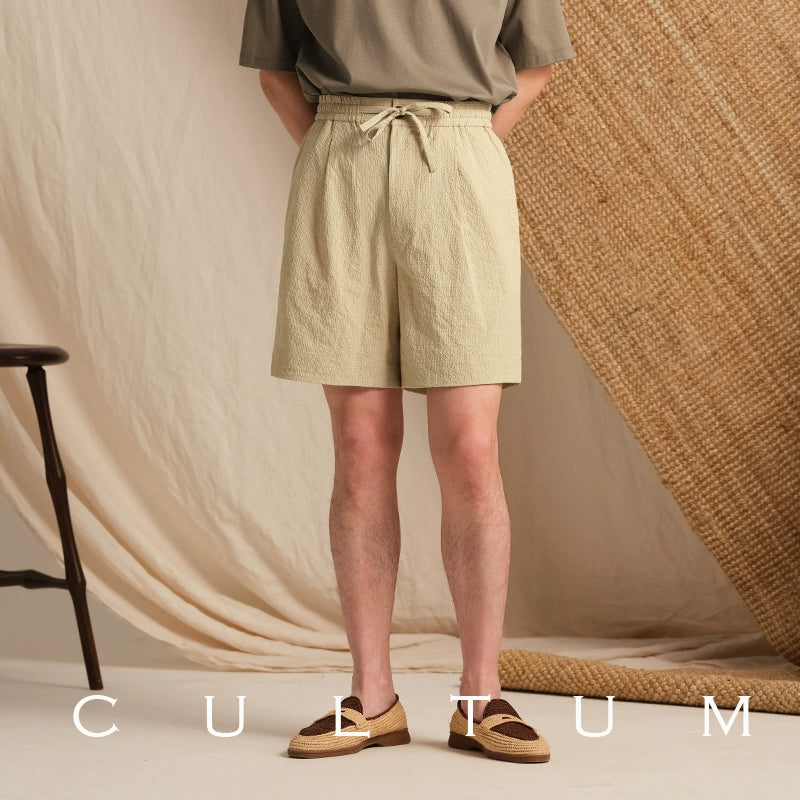 CULTUM Seersucker Lightweight Drawstring Shorts