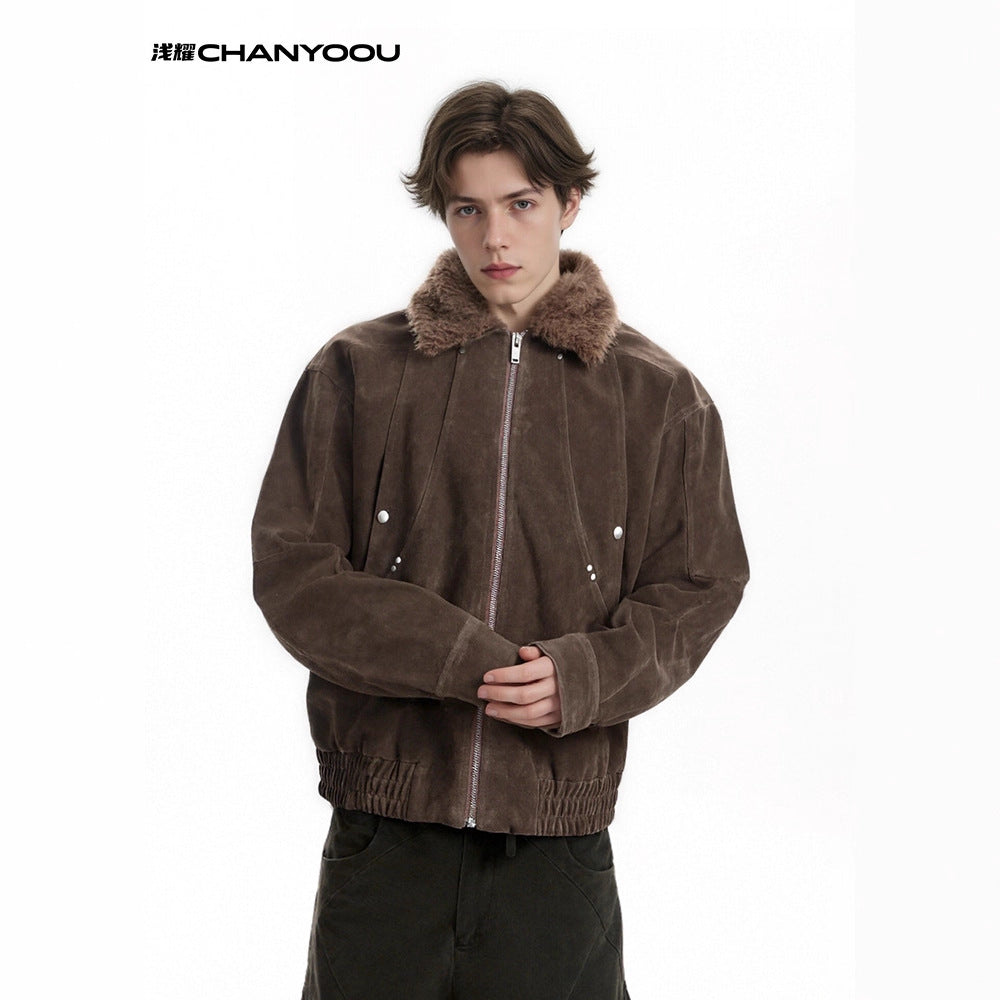 CHANYOOU Retro Fur Collar Down Jacket