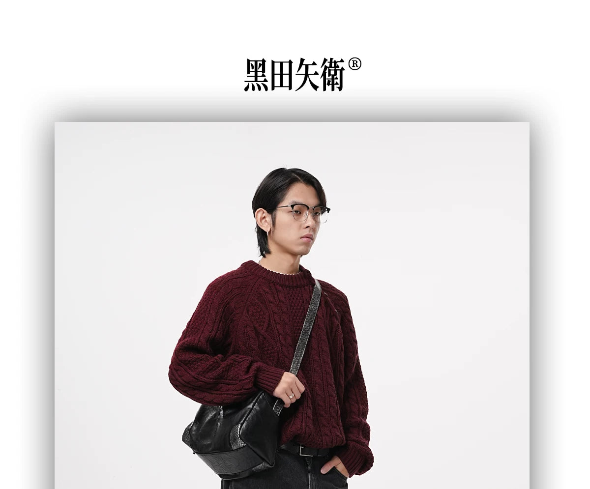 YADAMUI Snake Pleated Messenger Bag