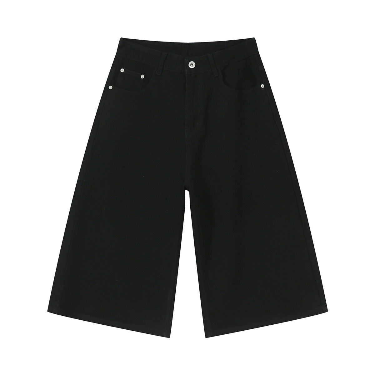 PUBLICRADIO Retro Washed Knee Denim Shorts