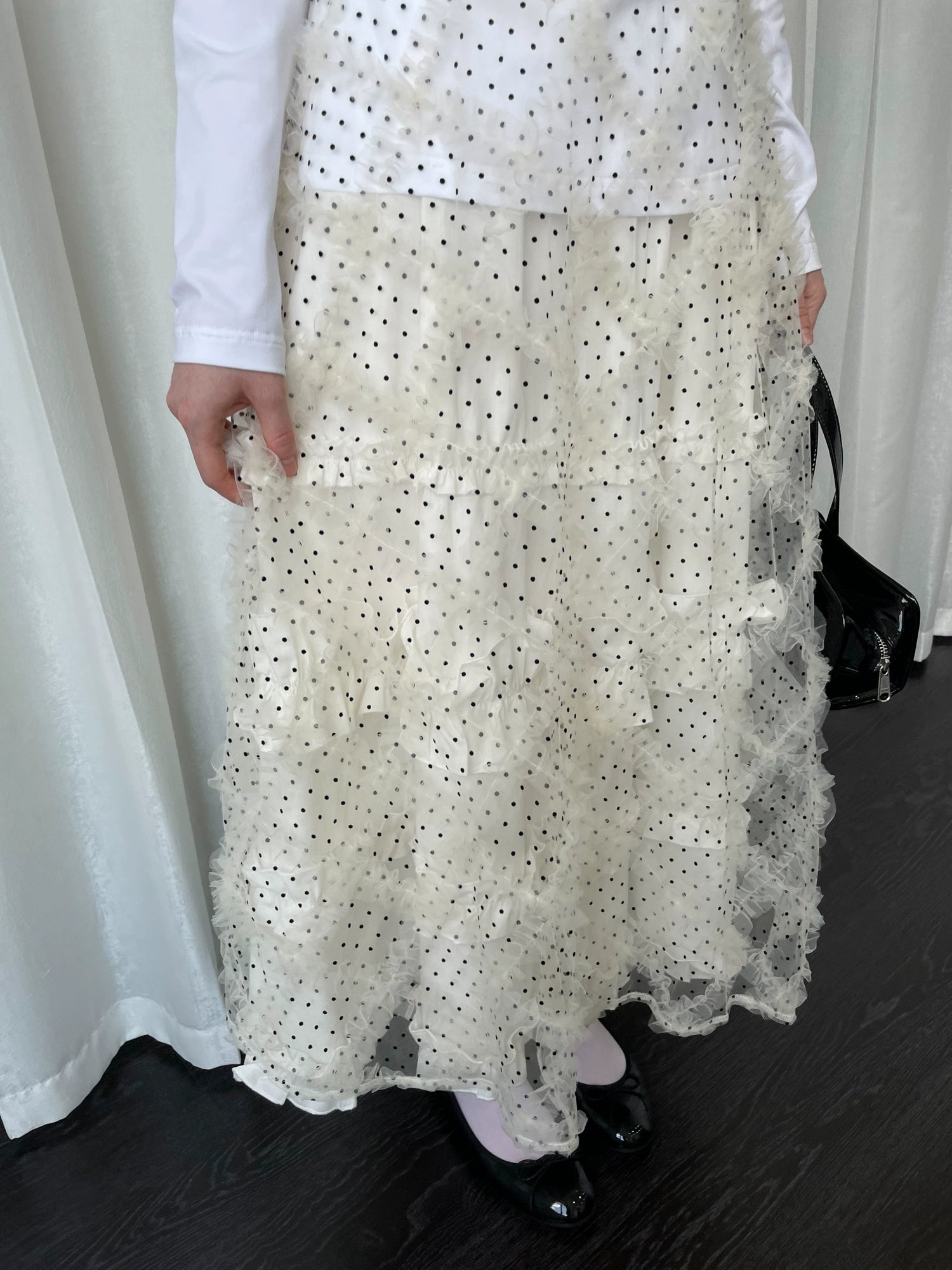 Loosesmell Multi-Layer Lace Mesh Stacked Tank Skirt