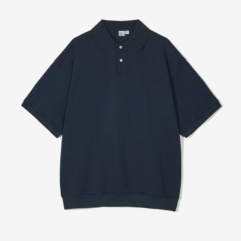 PARTIMENTO Casual Solid Color Loose Knitted Tee