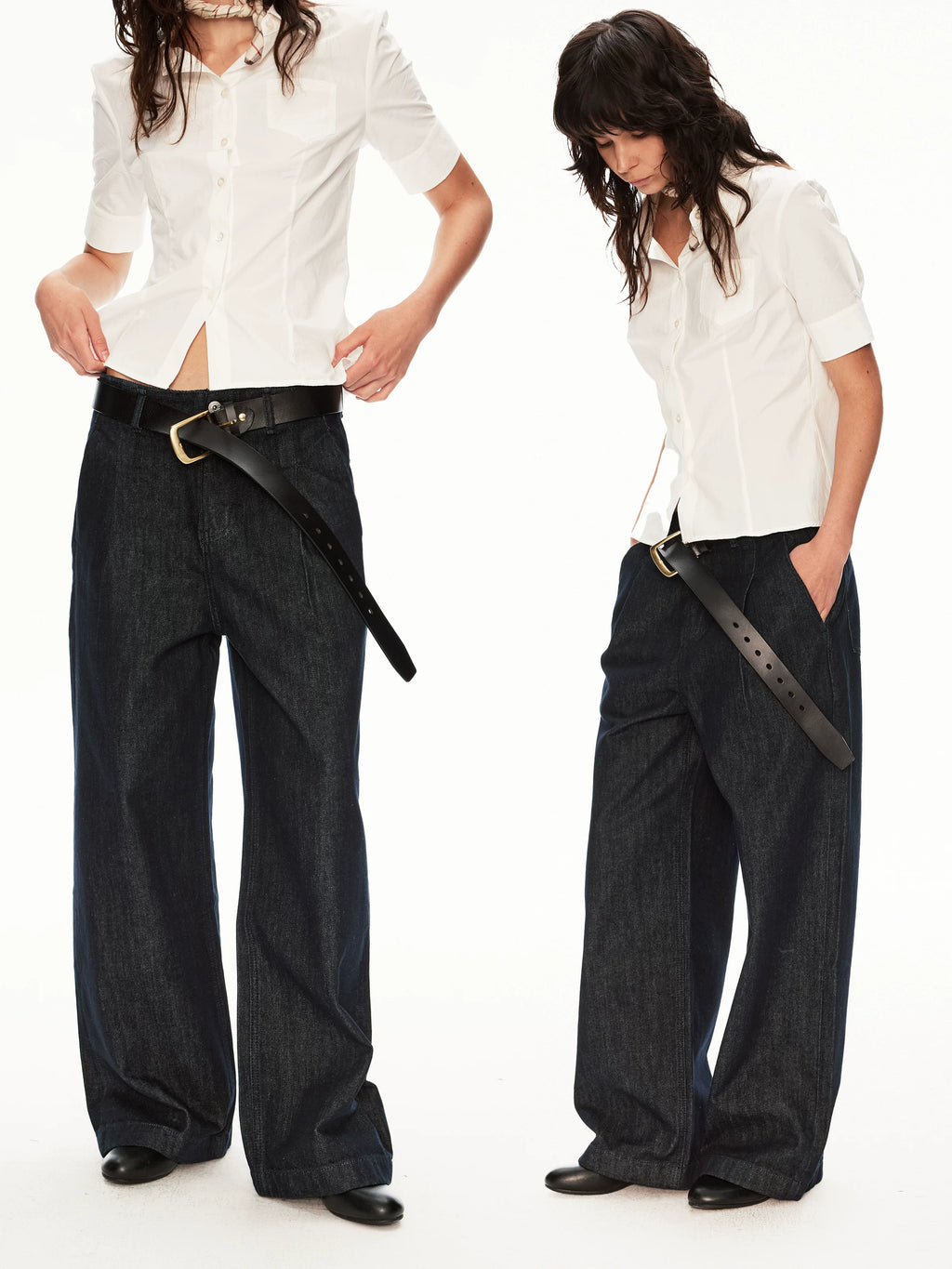 MADWITCH Minimalist Waistless Loose Straight Jeans