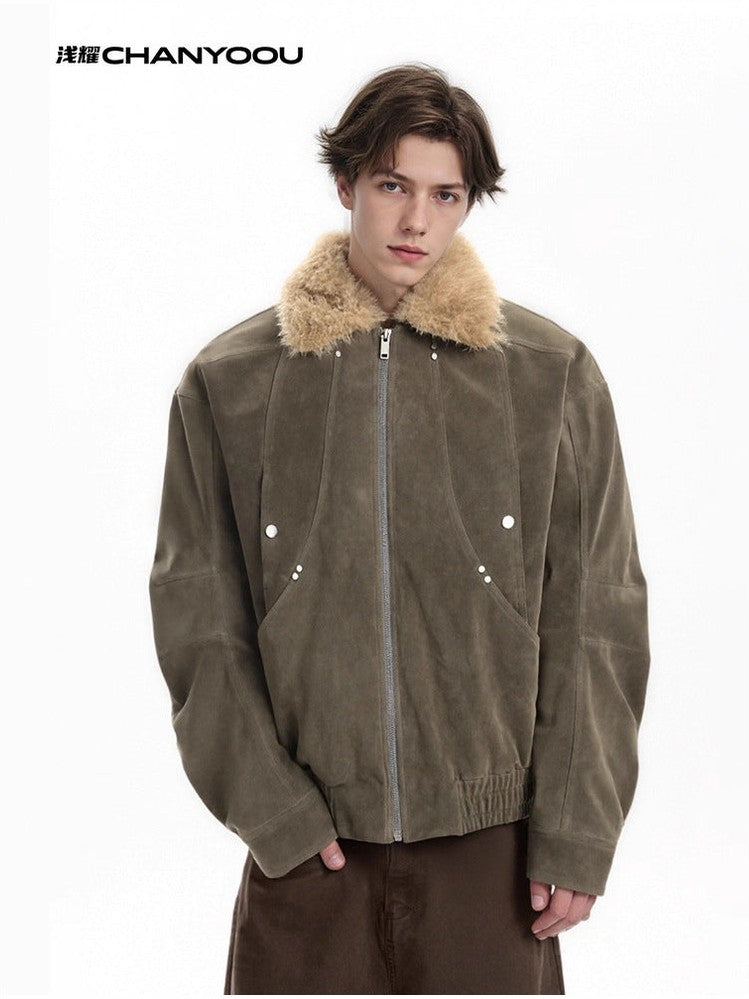 CHANYOOU Retro Fur Collar Down Jacket