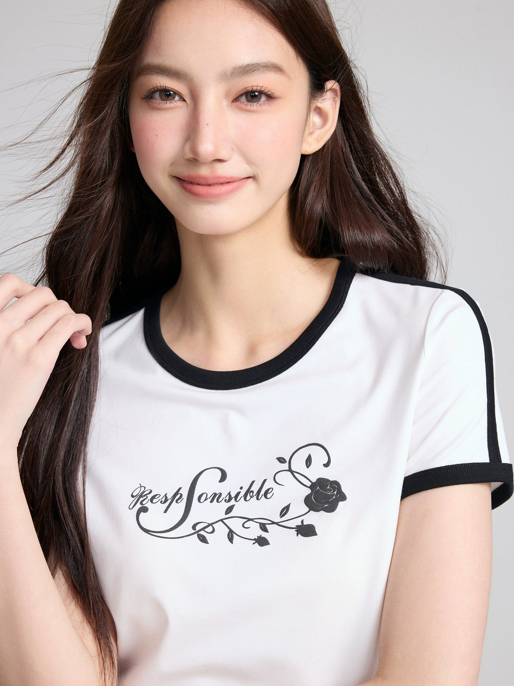 RPB BRAND Rose Simple and Versatile Tee