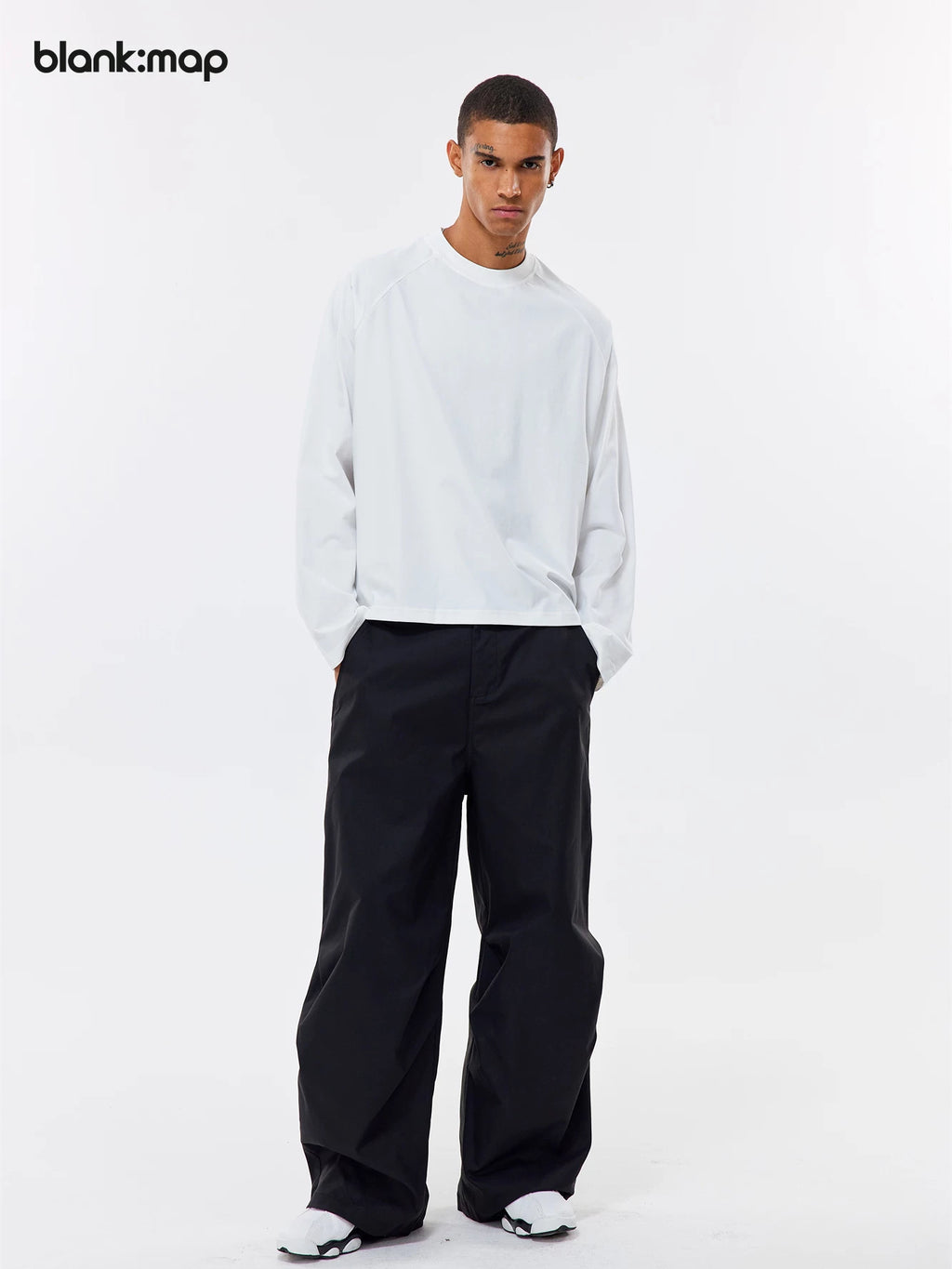 Blank Map Shoulder Comfortable Versatile Long Sleeve