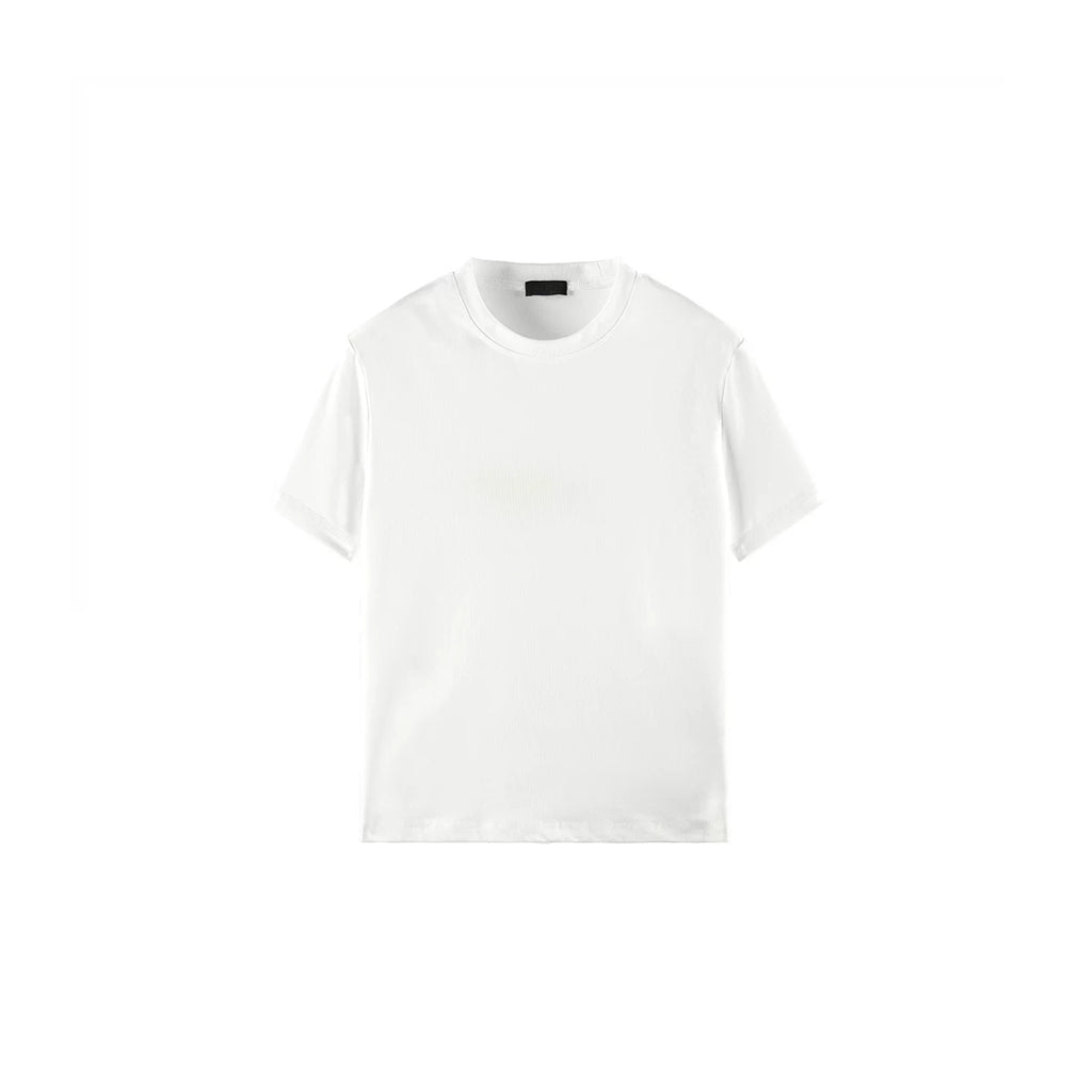 PLUS NO LOGO Simple and Versatile Front Shoulder Casual Tee