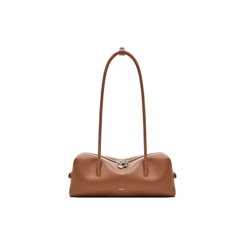 MUVA Roll Pillow Bag Leather Simple Shoulder Bag