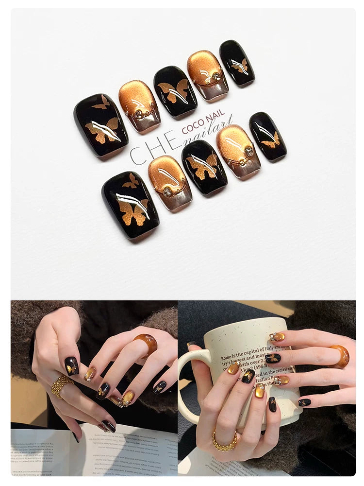 Coco Temperament Light Luxury High Sense White Handmade Manicure Wear Nail