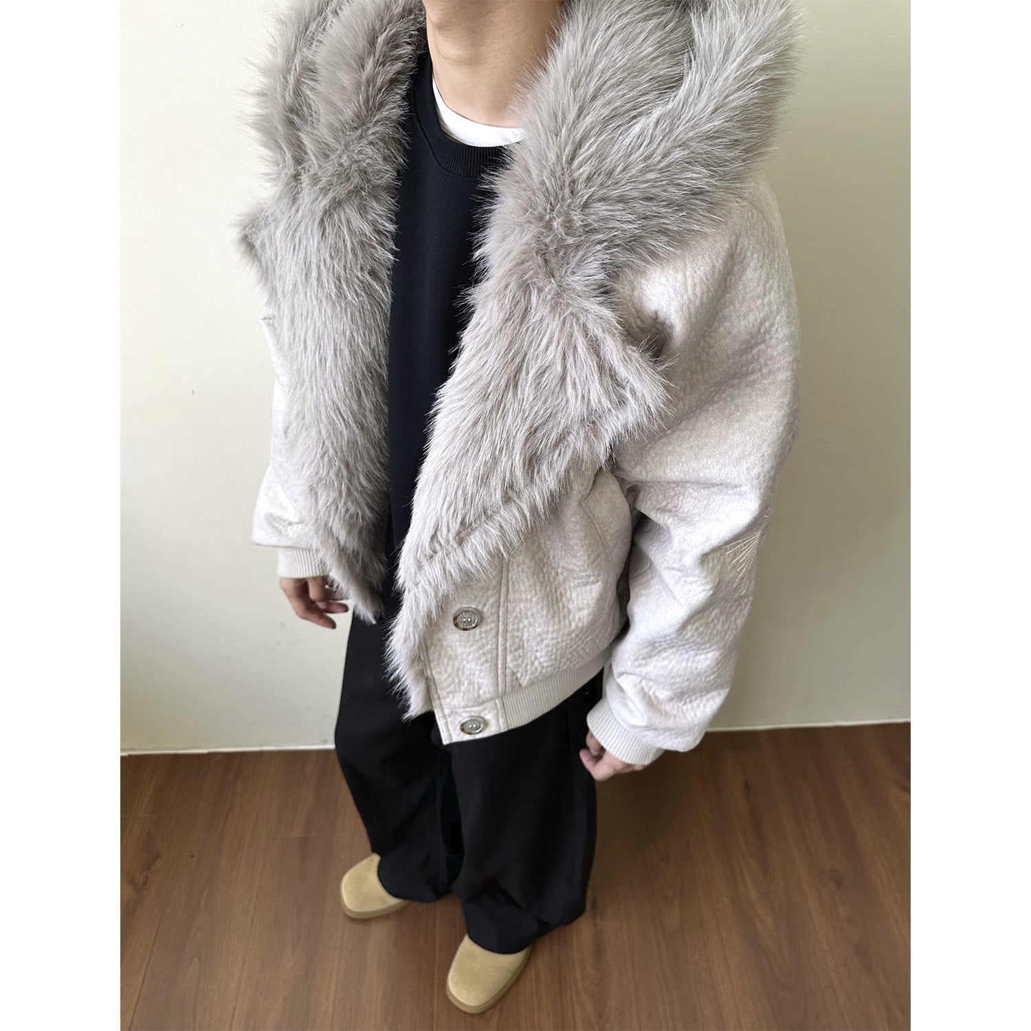 EME Thickened Thermal Seat Mountain Carving Retro Jacket