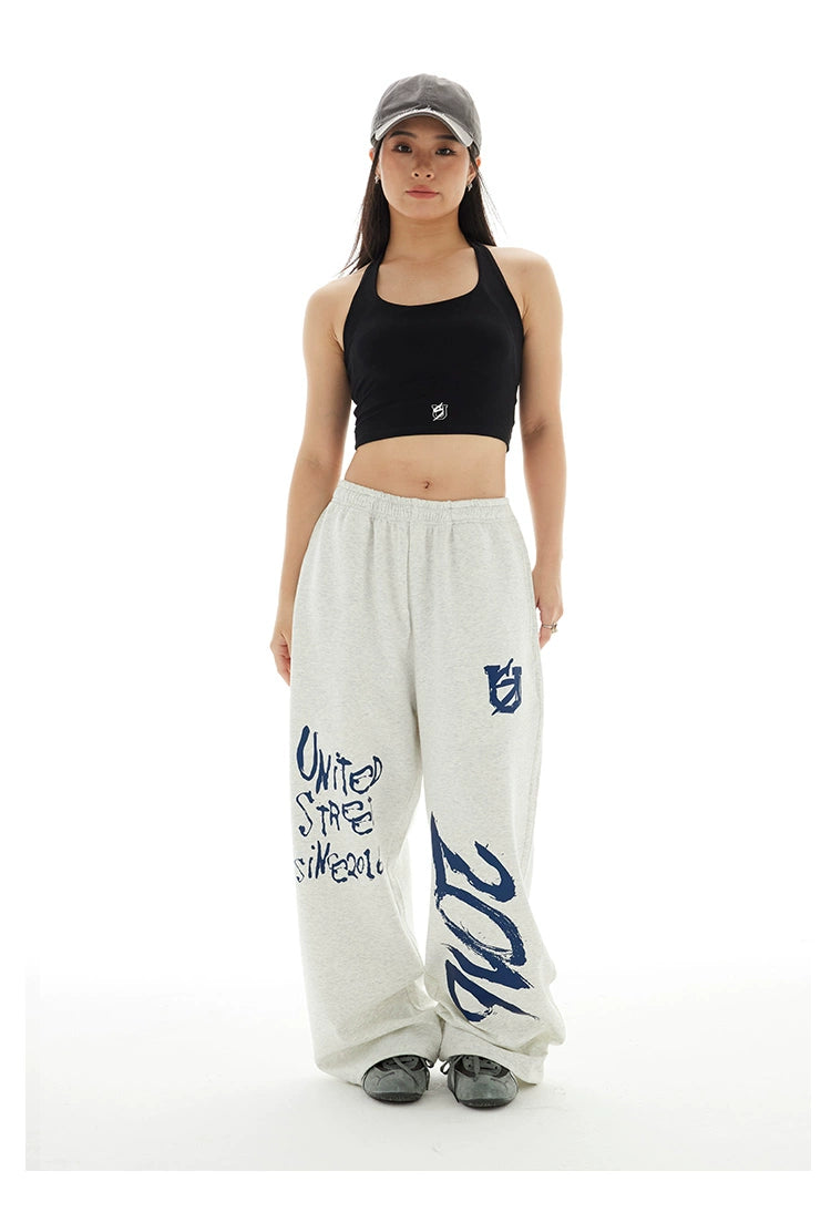 US Hand-painted Graffiti Casual Versatile Trousers