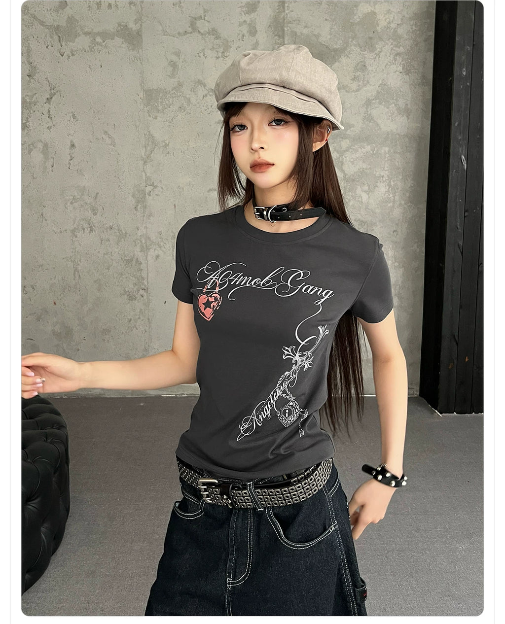 404MOB Slim Shoulder Slim Short Tee