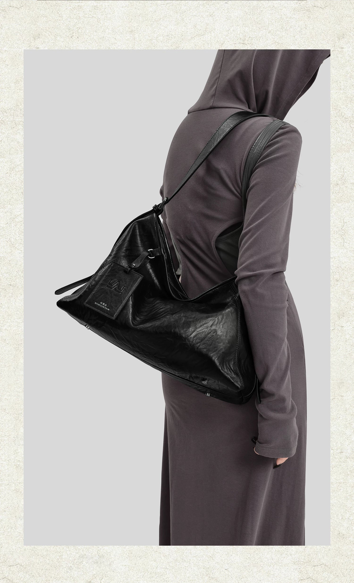 Msmountain Leather Large Capacity Messenger Bag