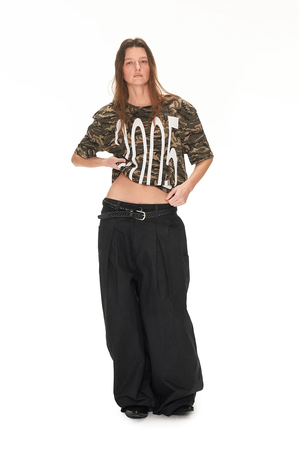 ANTERIOR Crew Neck Loose Casual Tee